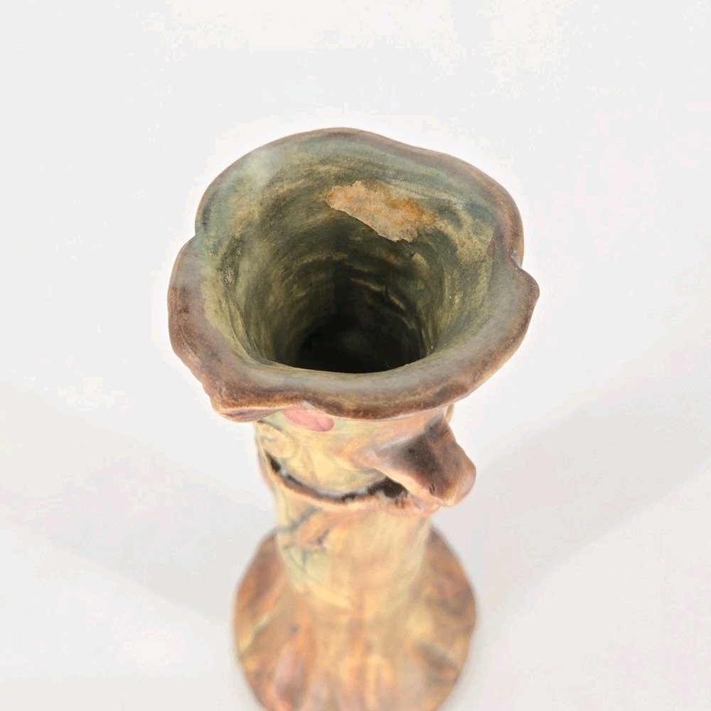 Vintage Weller Pottery Woodcraft Apple Tree Bud Vase 1920s Art Nouveau Faux Bois - Picture 7 of 12
